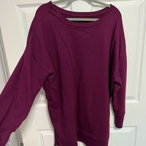 Dark purple thin sweater.